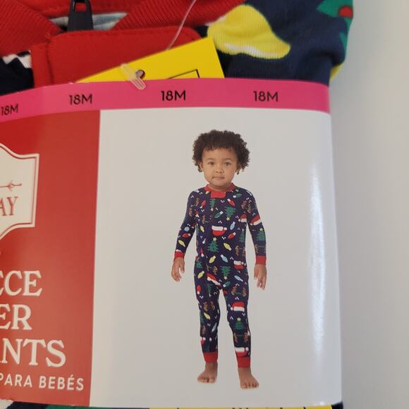 Holiday Time Baby Christmas One Piece Sleeper PJ's Size 18 months NWT - Picture 2 of 5